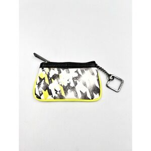 L.A.M.B By Gwen Stefani Coin Purse Key Pouchette Houndstooth Neon Zip Closer